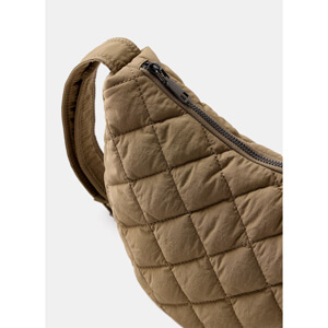 Mint Velvet Khaki Quilted Sling Bag